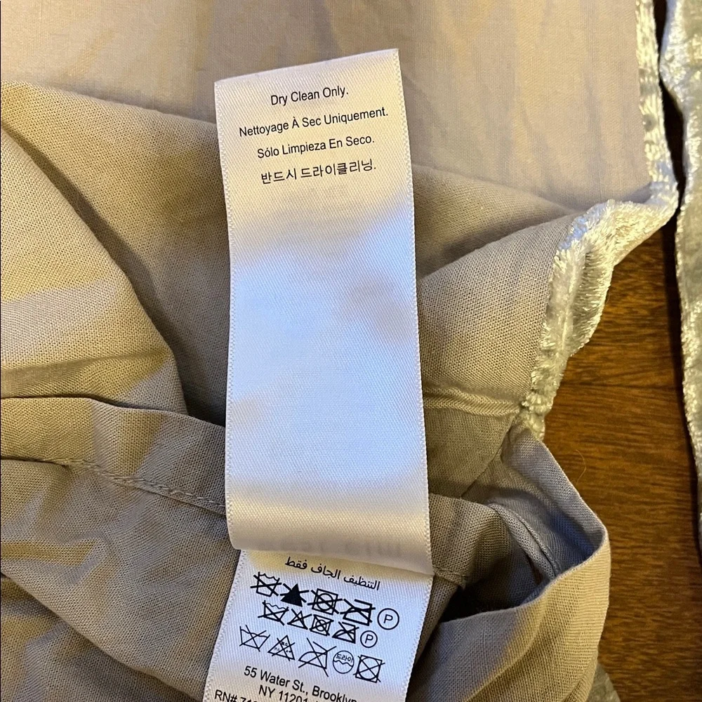 West Elm Queen Silver Crinkle Velvet Duvet Cover and Standard Pillow Shams
